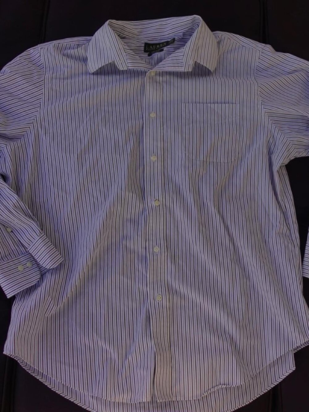 Ralph Lauren Men's White and Blue Shirt